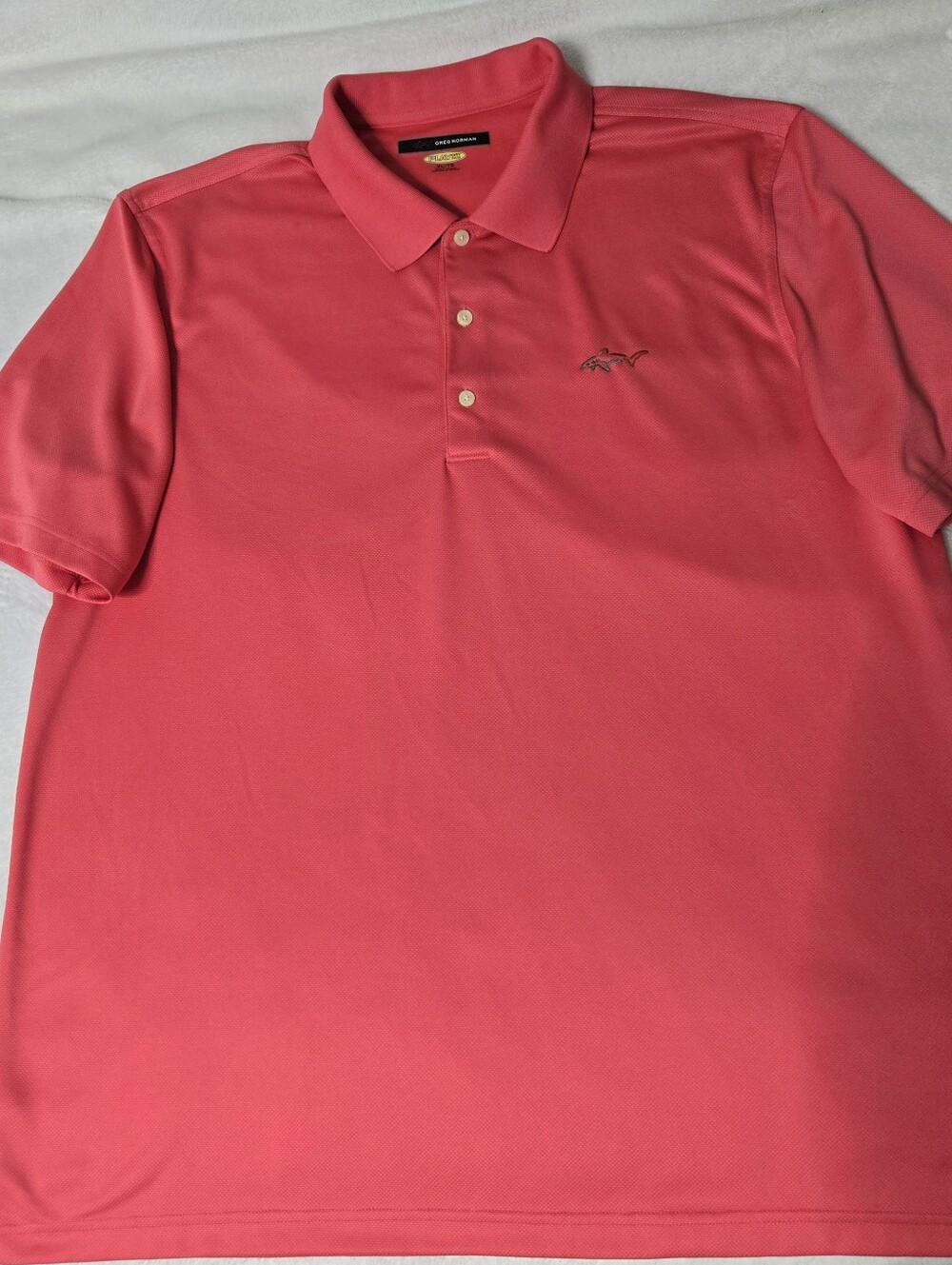 Greg Norman Collection Men's Coral-Red Polo - Picture 4 of 4